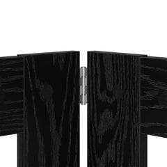 vidaXL Foldable Dog Gate with Stands 4 pcs Black Oak 321 cm 4