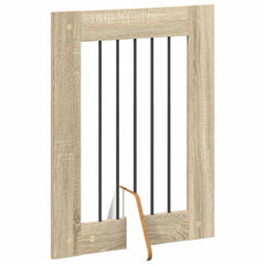 vidaXL Foldable Dog Gate with Stands 2 pcs Sonoma Oak 120.5 cm 4