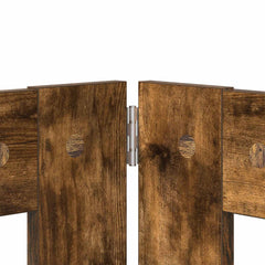 vidaXL Foldable Dog Gate with Stands 2 pcs Smoked Oak 120.5 cm 5
