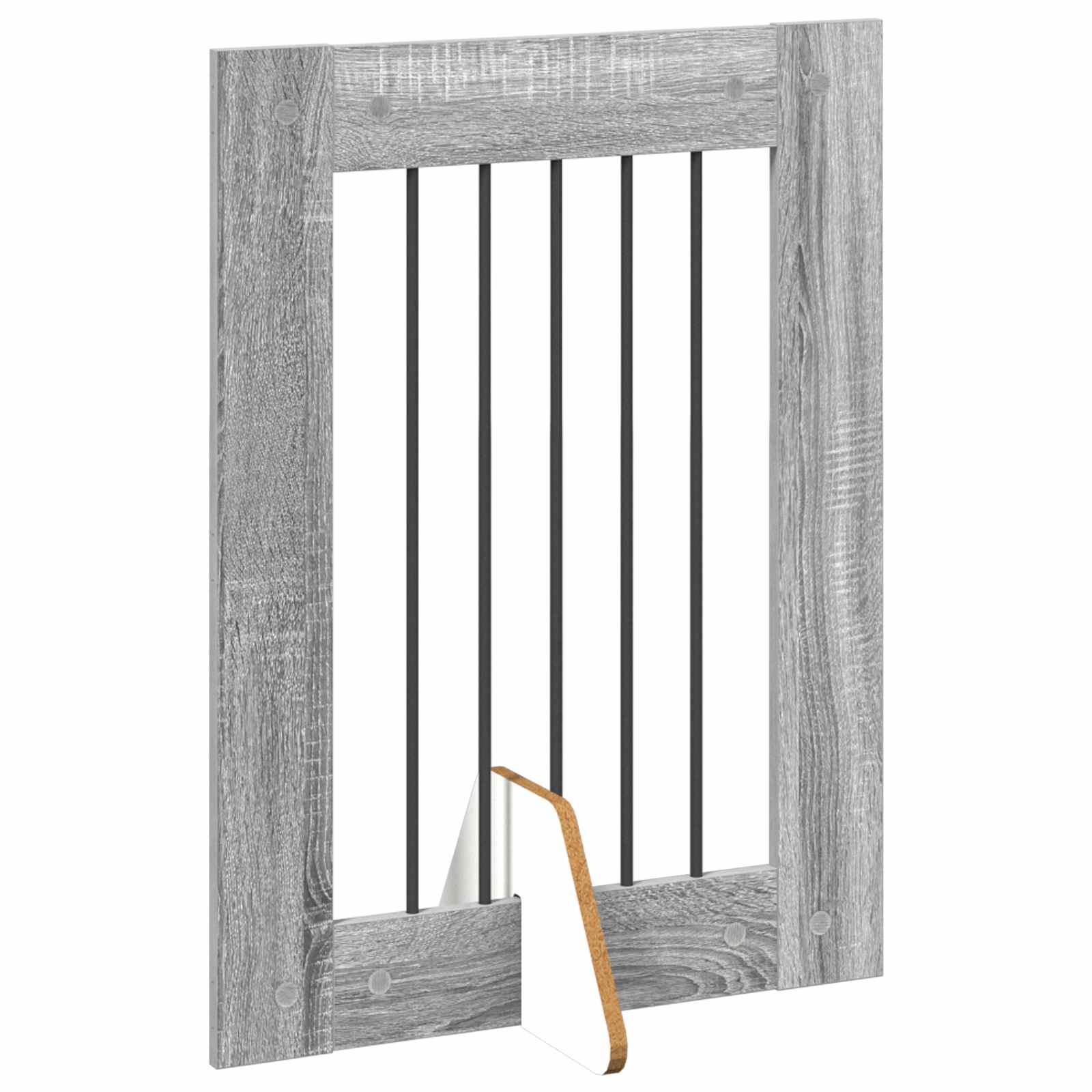 vidaXL Foldable Dog Gate with Stands 2 pcs Grey Sonoma 120.5 cm 4