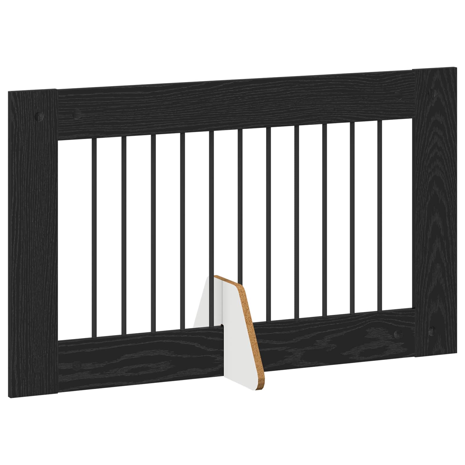 vidaXL Foldable Dog Gate with Stands 2 pcs Black Oak 200.5 cm 4