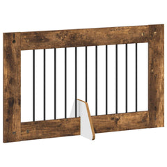 vidaXL Foldable Dog Gate with Stands 2 pcs Smoked Oak 200.5 cm 4
