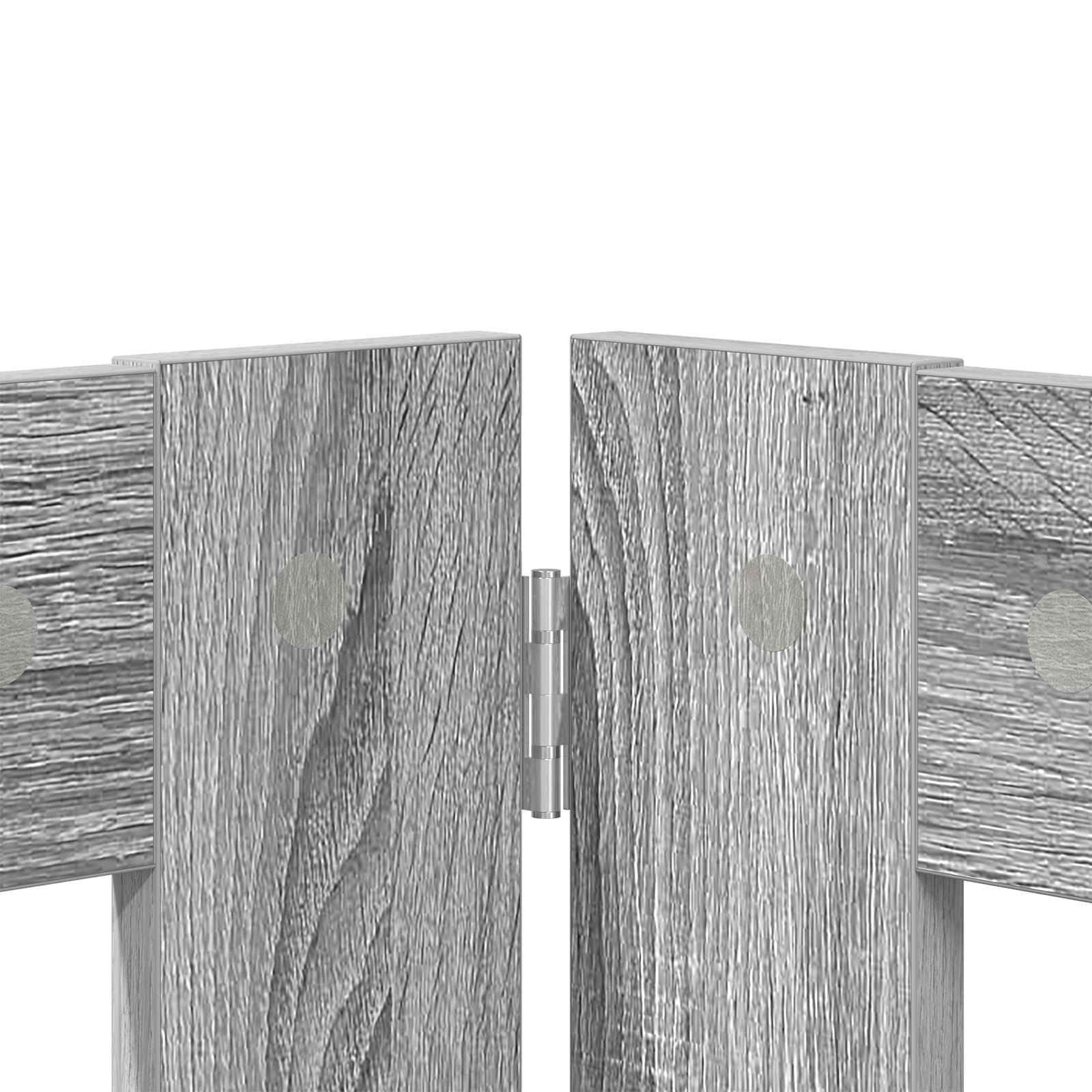 vidaXL Foldable Dog Gate with Stands 2 pcs Grey Sonoma 200.5 cm 5