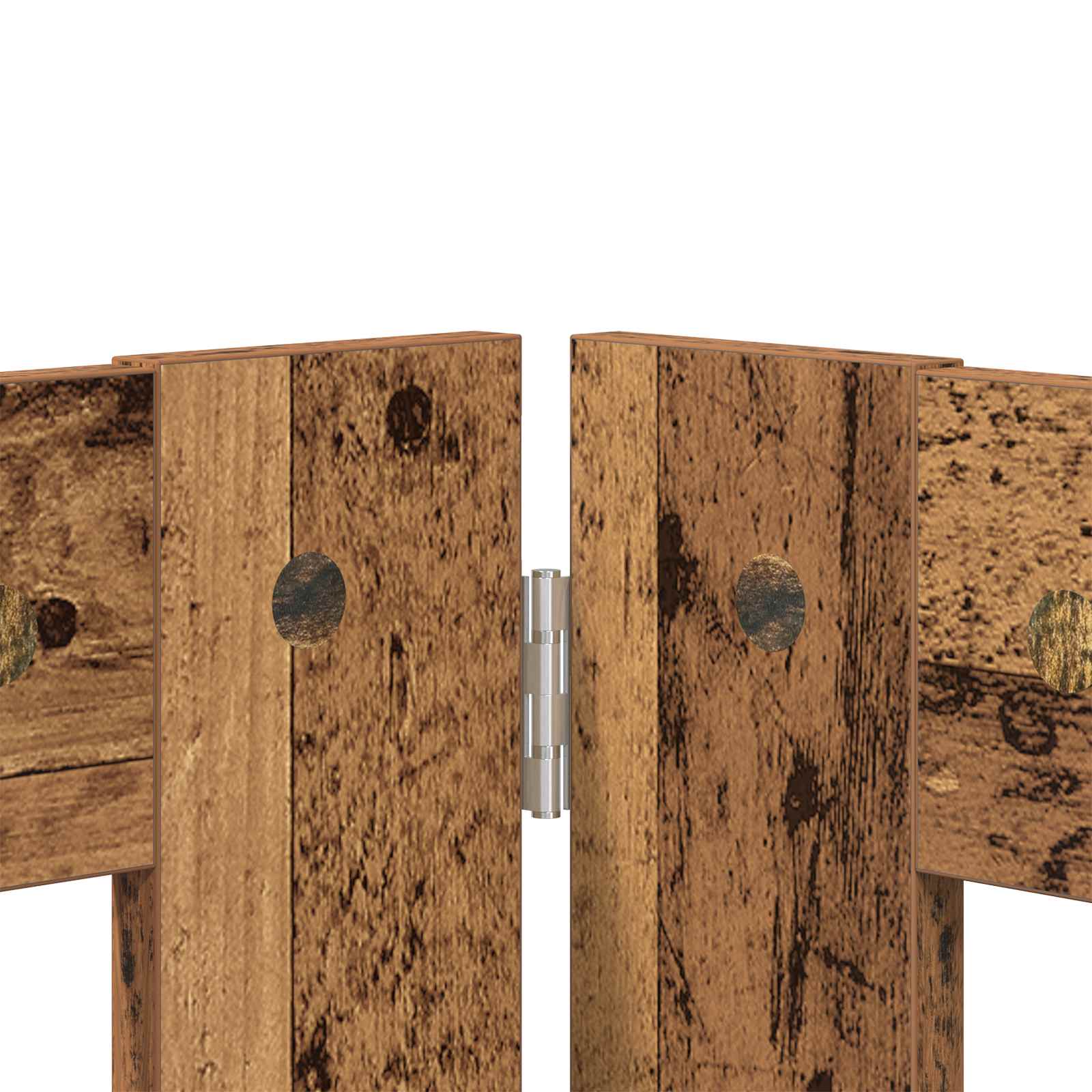 vidaXL Foldable Dog Gate with Stands 2 pcs Old Wood 200.5 cm 5