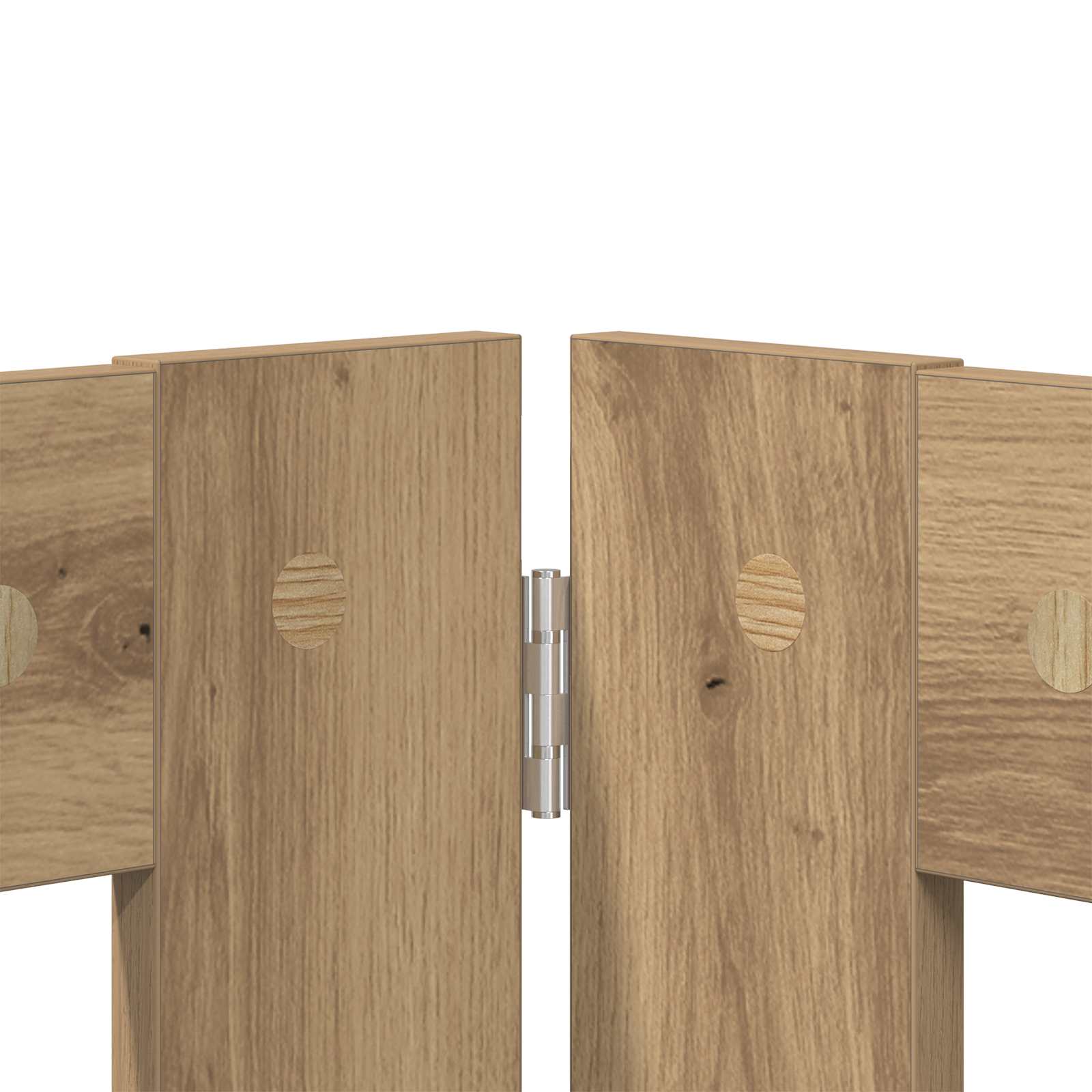 vidaXL Foldable Dog Gate with Stands 2 pcs Artisan Oak 200.5 cm 5