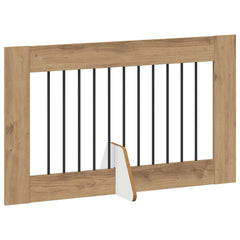 vidaXL Foldable Dog Gate with Stands 4 pcs Artisan Oak 401 cm 3