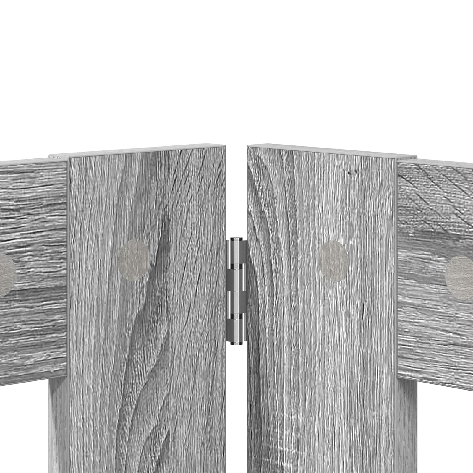 vidaXL Foldable Dog Gate with Stands 2 pcs Grey Sonoma 160.5 cm 5
