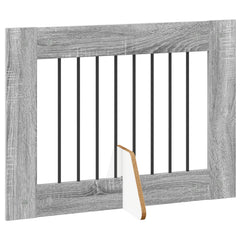vidaXL Foldable Dog Gate with Stands 2 pcs Grey Sonoma 160.5 cm 4
