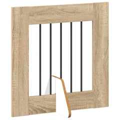 Foldable Dog Gate with Stands 241 cm Width 60 cm Length 60 cm 4 pcs Sonoma oak