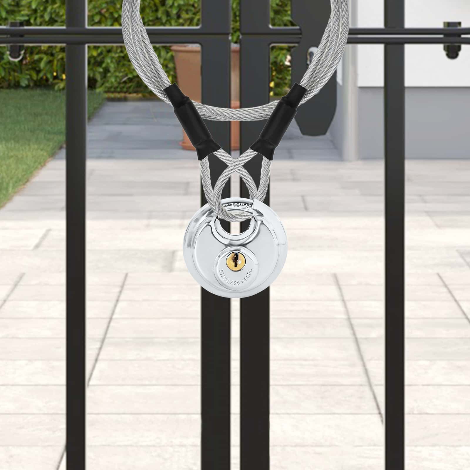 vidaXL Discus Locks with Keys 12 pcs Silver 6 x 2.3 x 6 cm 4