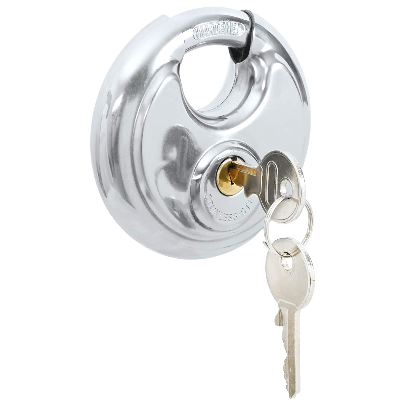 vidaXL Discus Locks with Keys 6 pcs Silver 9 x 2.8 x 9 cm 4