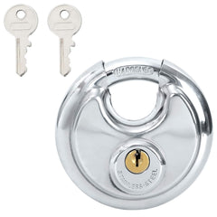 vidaXL Discus Locks with Keys 12 pcs Silver 9 x 2.8 x 9 cm 5