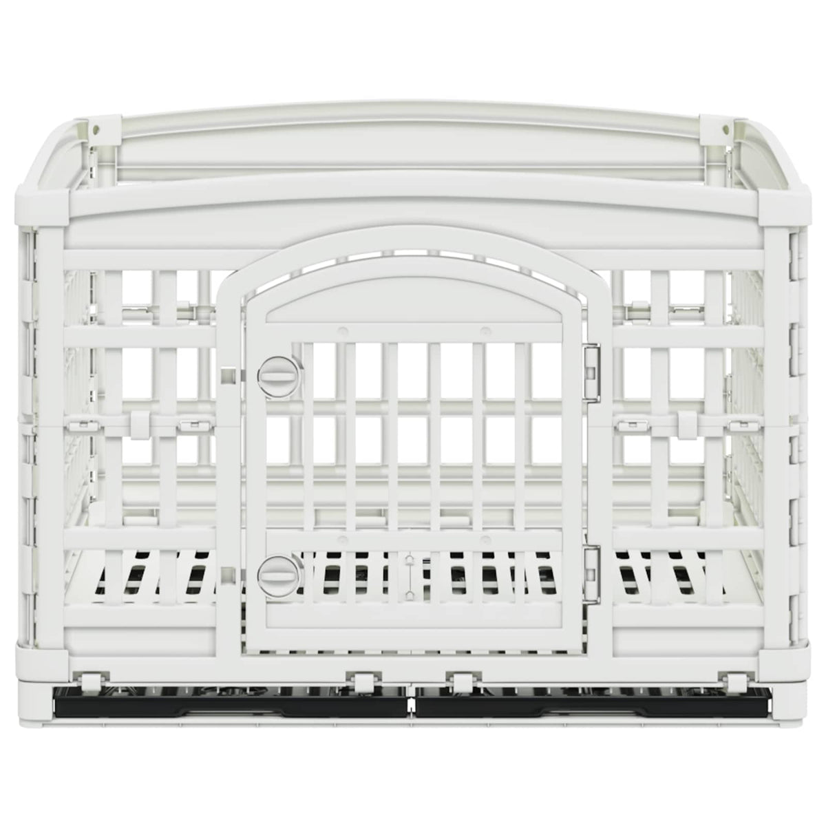 4 Panel Dog Playpen Plastic White with Base 177.5 cm 112 cm 154.5 cm
