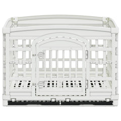 4 Panel Dog Playpen Plastic White with Base 177.5 cm 112 cm 154.5 cm