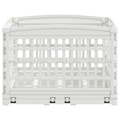 4 Panel Dog Playpen Plastic White with Base 177.5 cm 112 cm 154.5 cm