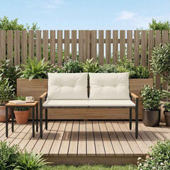 vidaXL Outdoor Bench 2 -Seater 116 x 67.5 x 72 cm Poly Rattan 3
