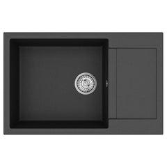 Sink 780 x 500 mm 80% Quartz and 20% Resin Black 780 mm 480 x 436 mm basin