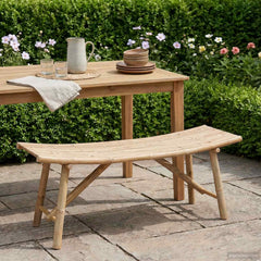 vidaXL Garden Bench 110 x 45 x 50 cm Bamboo Natural Rectangular 3