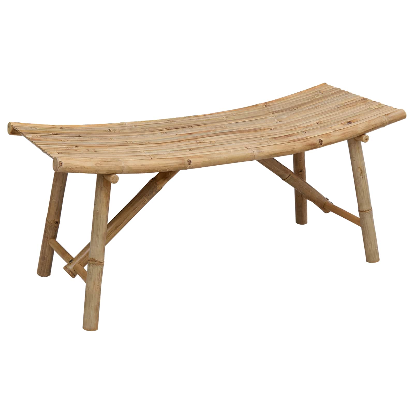 vidaXL Garden Bench 110 x 45 x 50 cm Bamboo Natural Rectangular 2