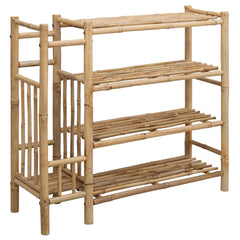 vidaXL Shoe Rack 88 x 27 x 80 cm Bamboo Natural 2