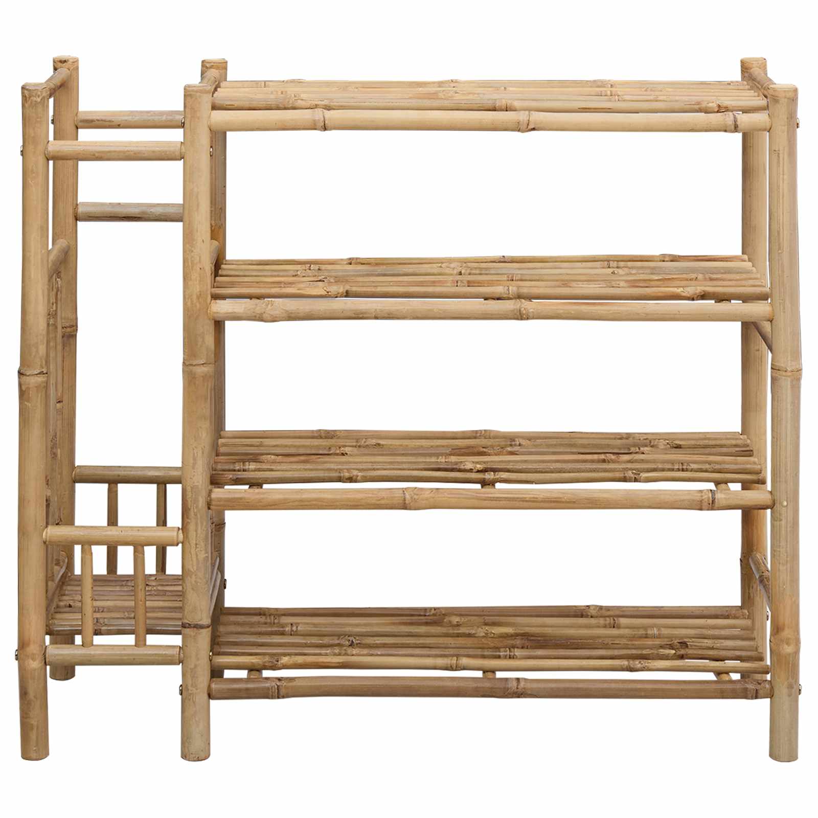 vidaXL Shoe Rack 88 x 27 x 80 cm Bamboo Natural 4