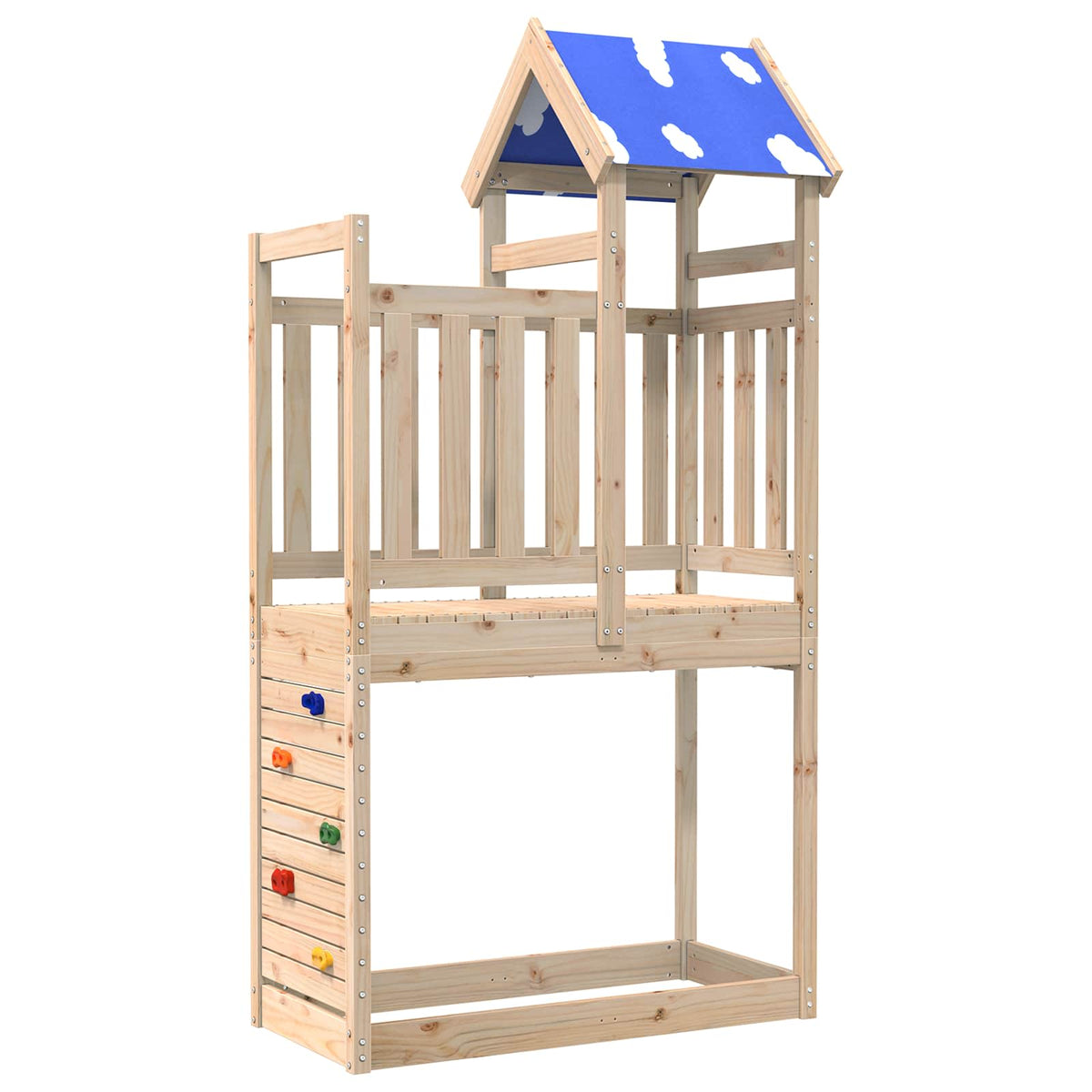 Play Tower Brown 110.5 x 52.5 x 215 cm Solid pine wood