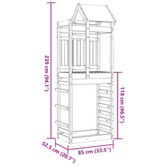 Play Tower Brown 85 x 52.5 x 239 cm Solid pine wood