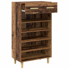 vidaXL Shoe Cabinet 60 x 35 x 105 cm Engineered Wood Old Wood 6