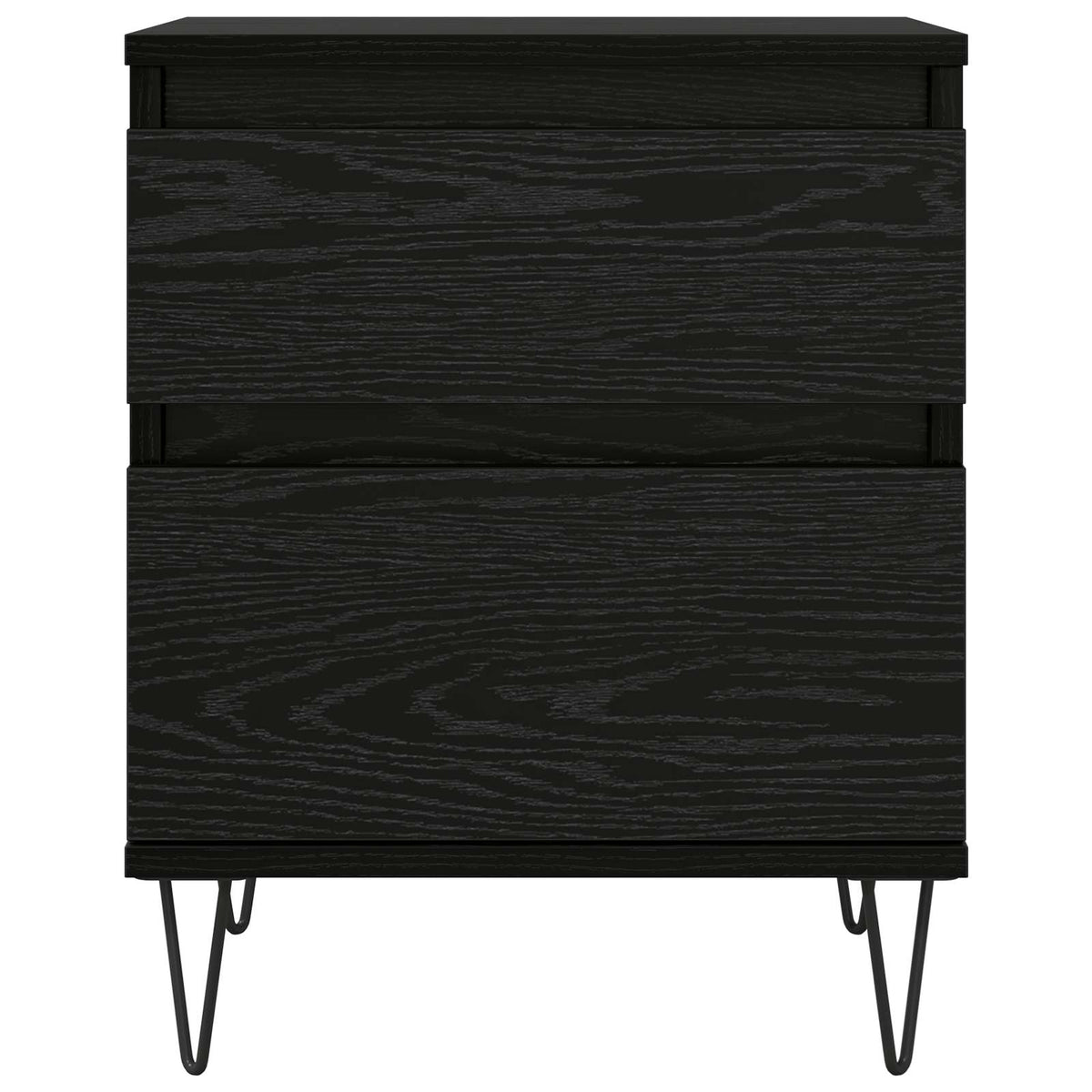 vidaXL Bed Cabinet Black Oak 40 x 35 x 50 cm Engineered Wood 6