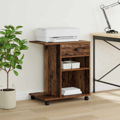 vidaXL Printer Stand Old Wood 60 x 40 x 68.5 cm Engineered Wood 4