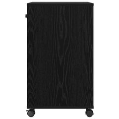 vidaXL Printer Stand Black Oak 60 x 40 x 68.5 cm Engineered Wood 6