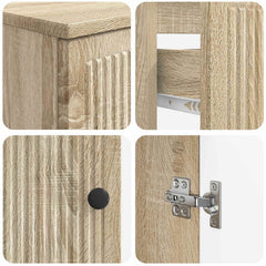 Bathroom Cabinet EDE Sonoma Oak Vertical stripes
