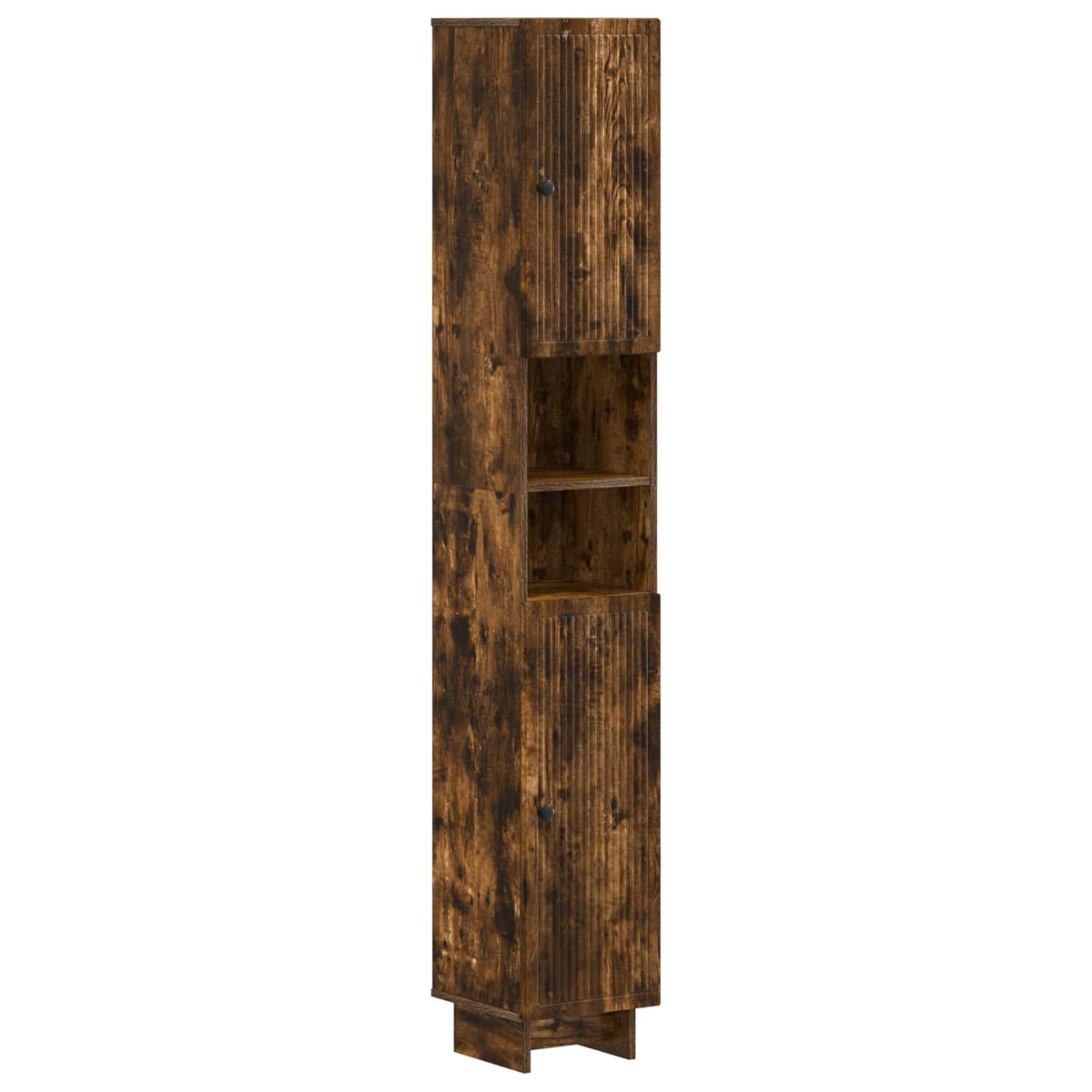 Bathroom Cabinet EDE Engineered Wood Smoked Oak Vertical stripes