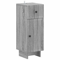 4 Piece Bathroom Cabinet Set ALKMAAR Grey Sonoma Vertical stripes