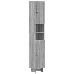 4 Piece Bathroom Cabinet Set ALKMAAR Grey Sonoma Vertical stripes