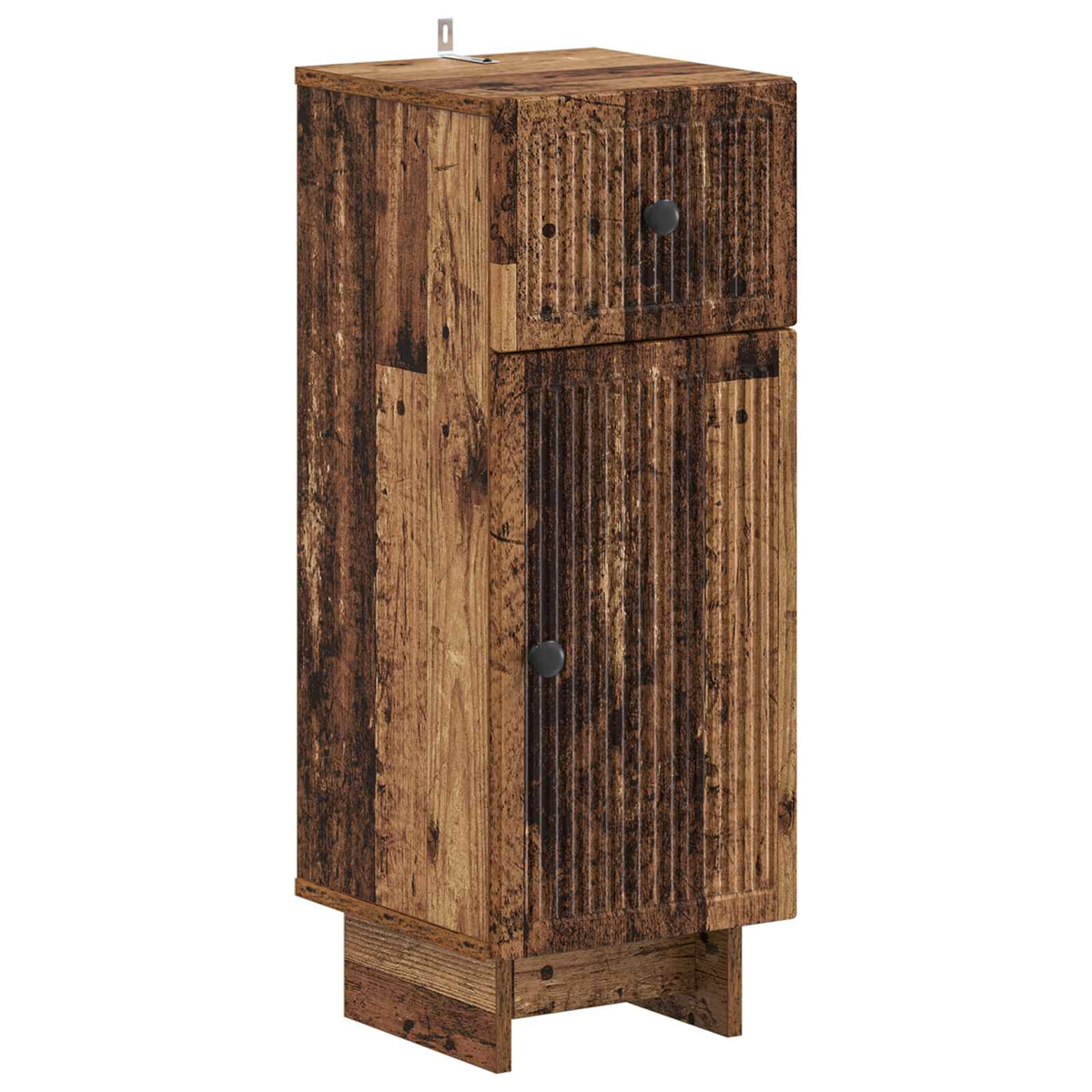 4 Piece Bathroom Cabinet Set EDE Engineered Wood Old Wood Vertical stripes