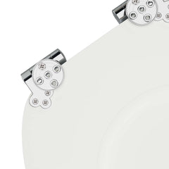 vidaXL Soft-Close Toilet Seat White 44 x 38 cm MDF board 6
