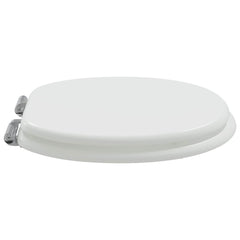 vidaXL Soft-Close Toilet Seat White 44 x 38 cm MDF board 3
