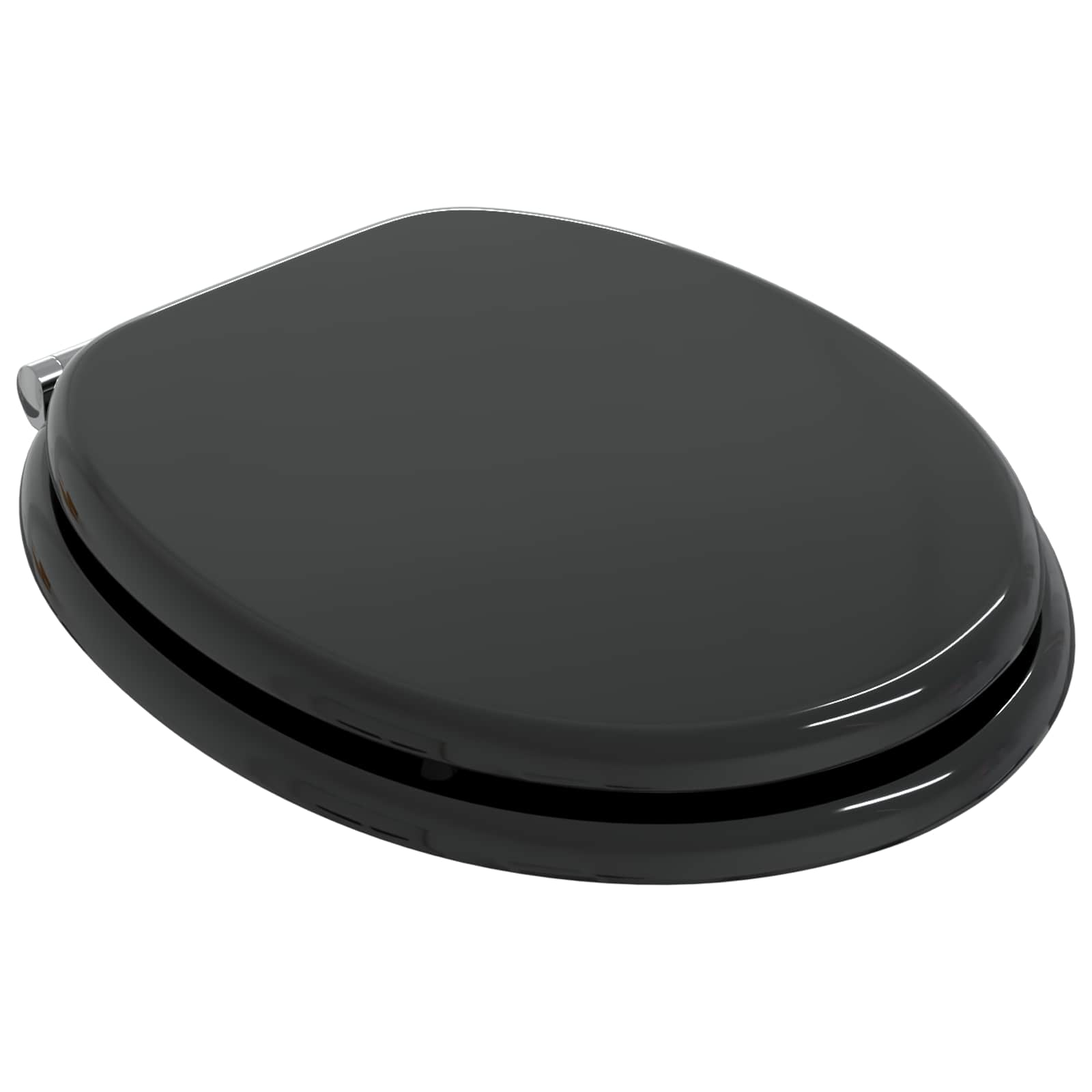 vidaXL Soft-Close Toilet Seat Black 44 x 38 cm MDF board 2