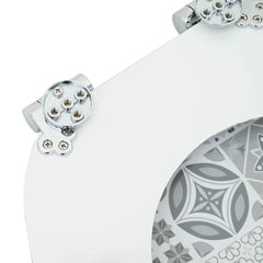 vidaXL Soft-Close Toilet Seat Blue and White Porcelain 44 x 38 cm 6