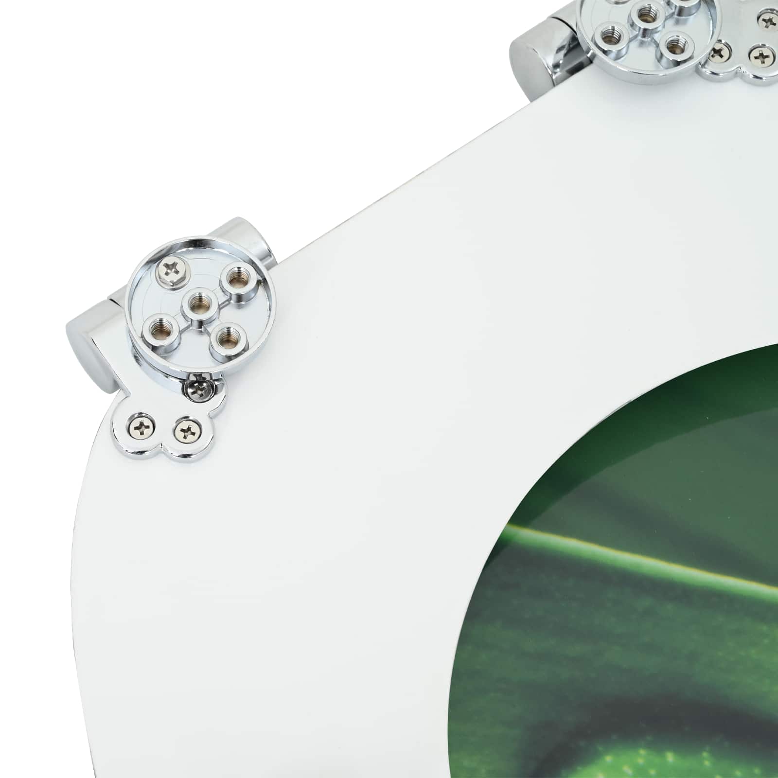 vidaXL Soft-Close Toilet Seat Green Drop 44 x 38 cm MDF board 6