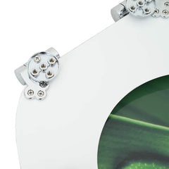 vidaXL Soft-Close Toilet Seat Green Drop 44 x 38 cm MDF board 6