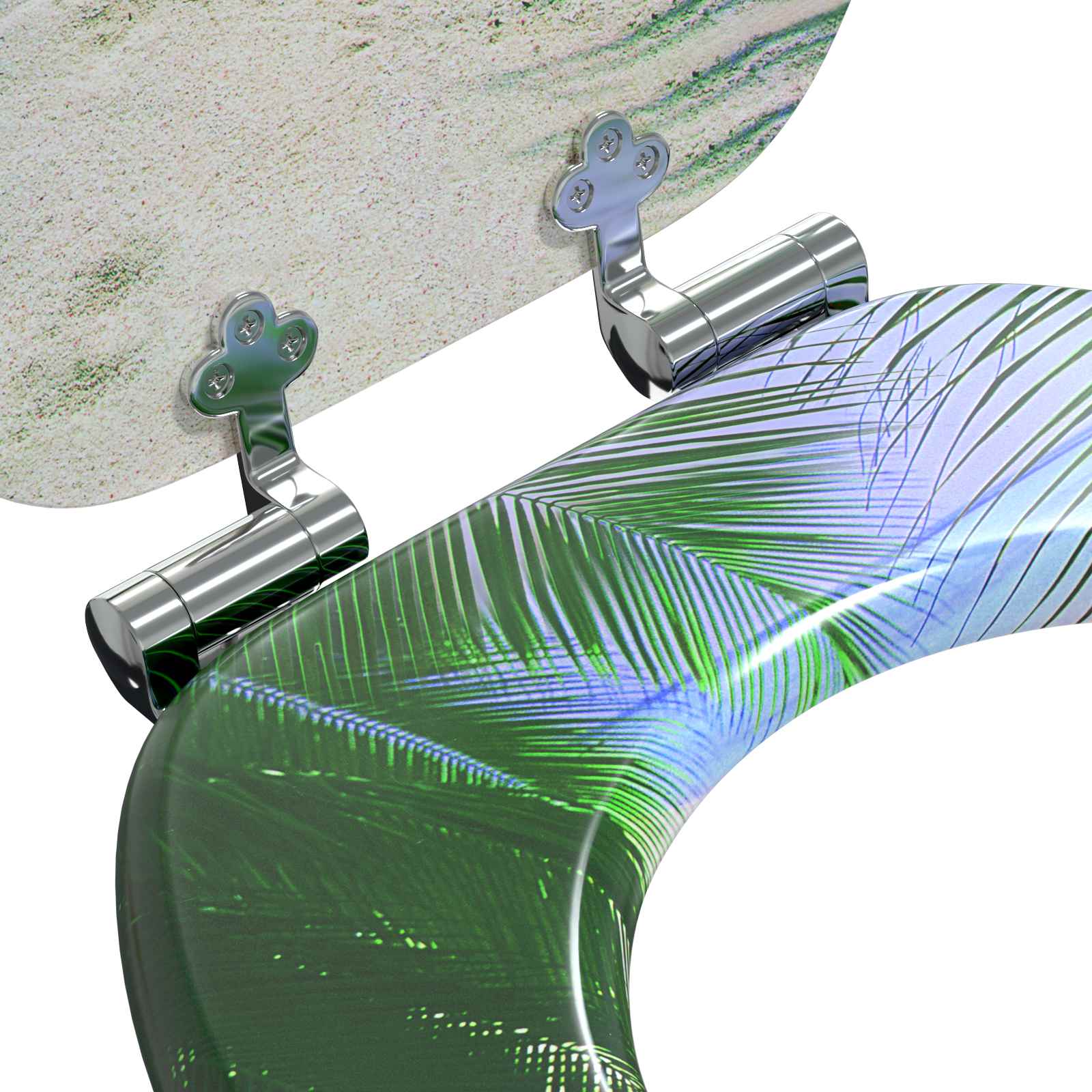 vidaXL Soft-Close Toilet Seat Green 44 x 38 cm MDF board 5