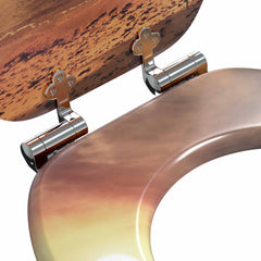 vidaXL Soft-Close Toilet Seat Orange 44 x 38 cm MDF board 5