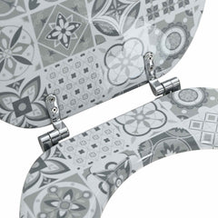 vidaXL Soft-Close Toilet Seat Grey 44 x 38 cm MDF board 5