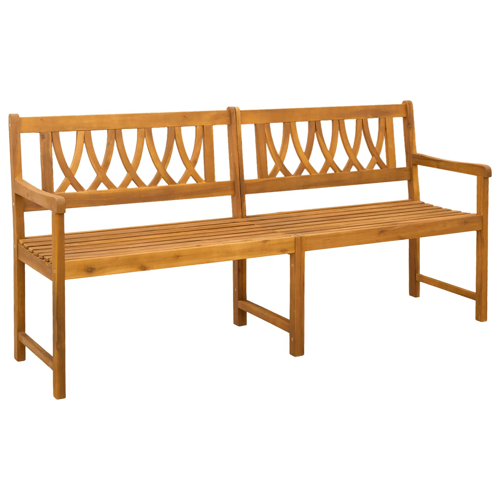 vidaXL Outdoor Bench Natural 180 x 55.5 x 90 cm Solid Acacia Wood 2