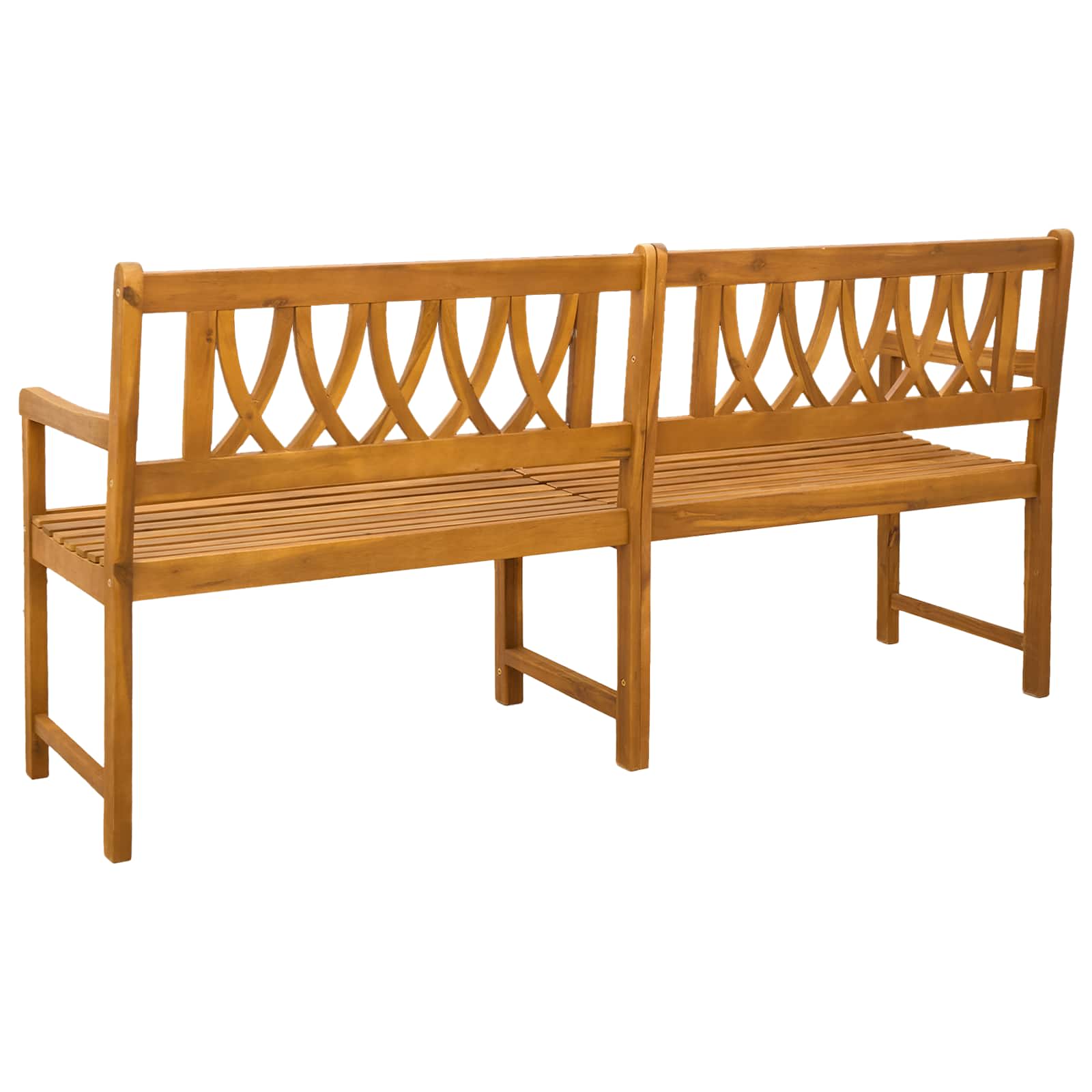vidaXL Outdoor Bench Natural 180 x 55.5 x 90 cm Solid Acacia Wood 5