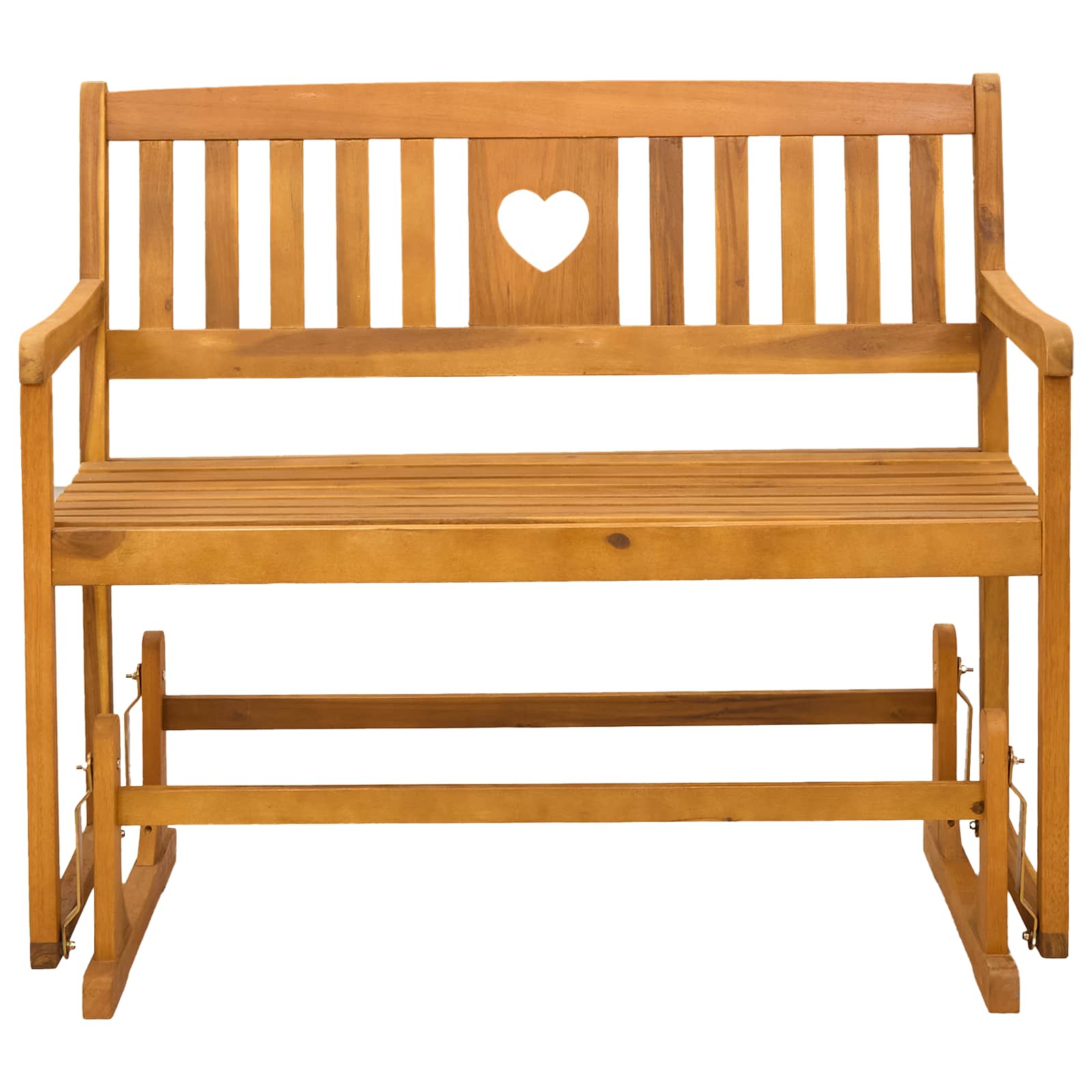 vidaXL Garden Glider Bench Natural 110 x 59 x 97 cm Solid Acacia Wood 3