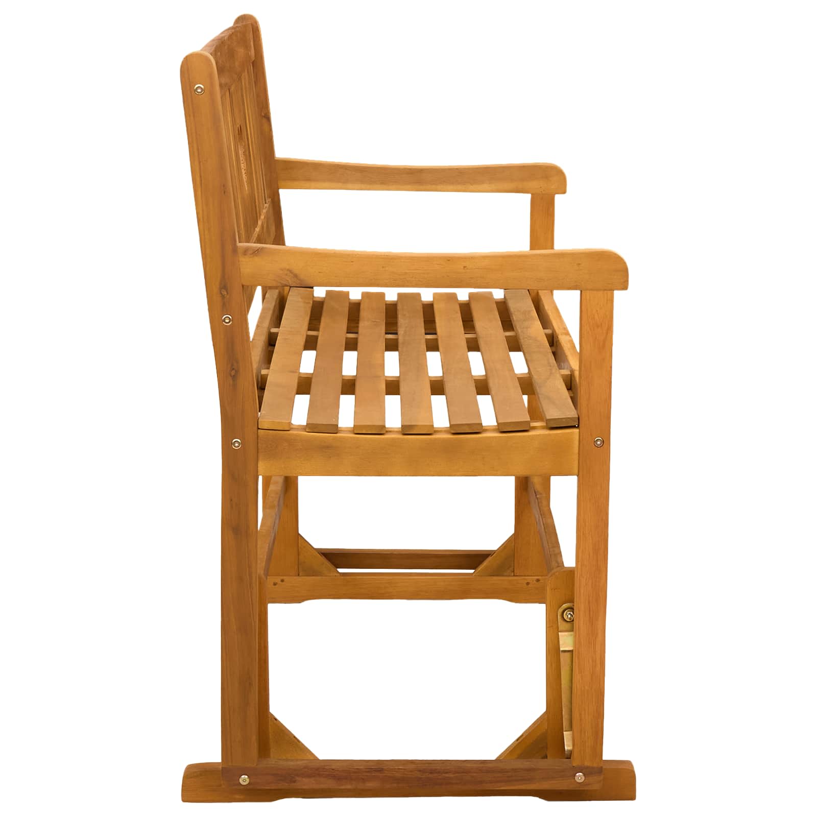 vidaXL Garden Glider Bench Natural 110 x 59 x 97 cm Solid Acacia Wood 4