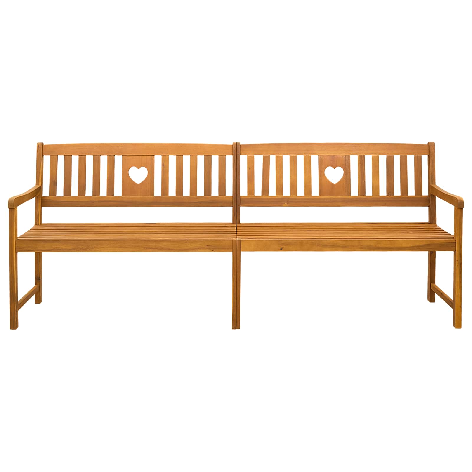 vidaXL Outdoor Bench Natural 220 x 55.5 x 90 cm Solid Acacia Wood 3
